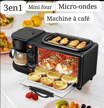 Machine 3 En 1 - Mini four, micro onde et machine à café