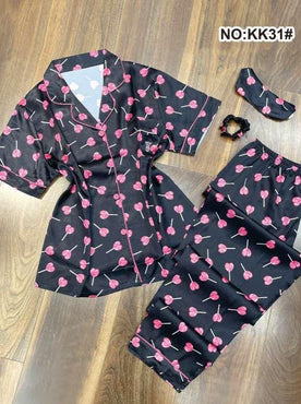 Ensemble chemise de nuit - 4 pièces