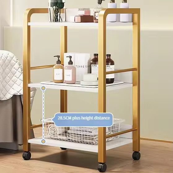 Chariot de Rangement Esthétique avec Roulettes – Grand Espace, Élégant et Facile à Assembler