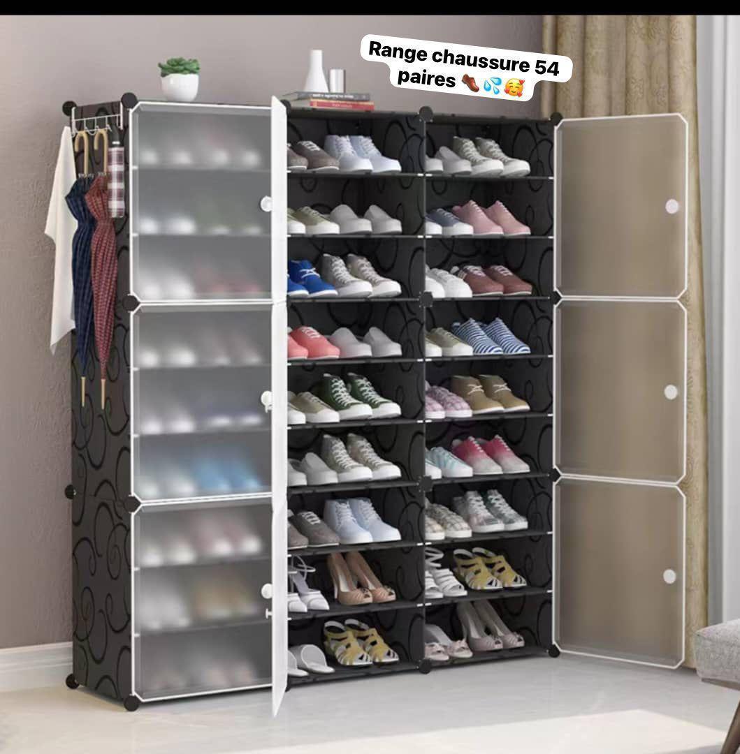 Rangement de chaussures en plastique - 54 Paires