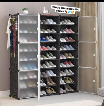 Rangement de chaussures en plastique - 54 Paires