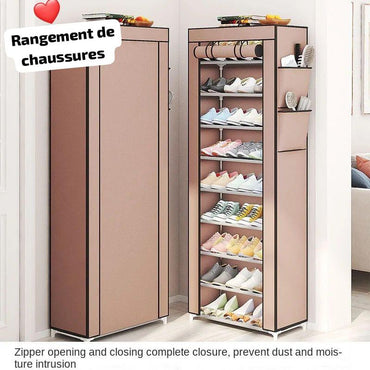 Rangement de Chaussures en tissu – 27 Paires Beige