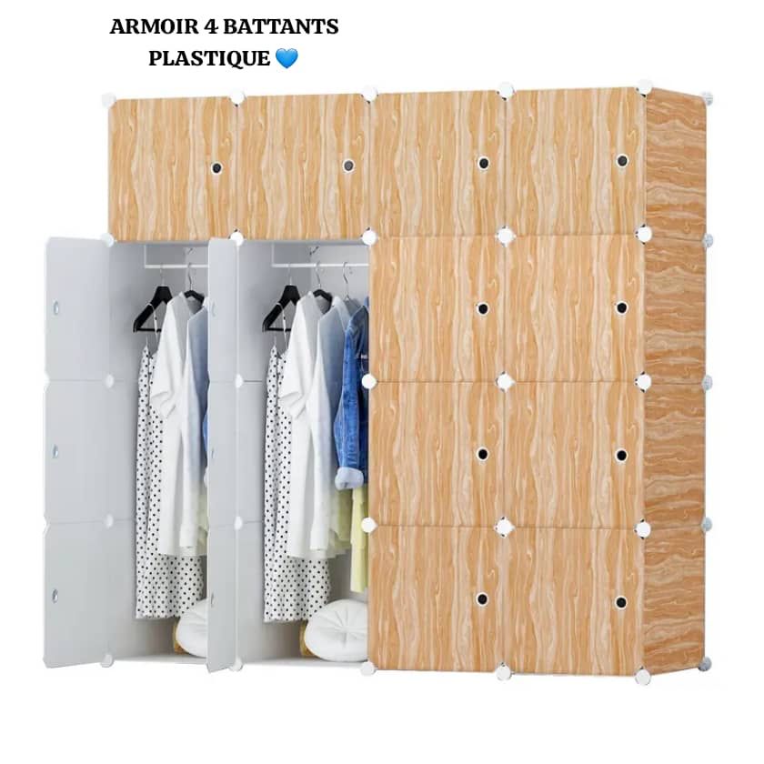 Armoire 4 battants en plastique