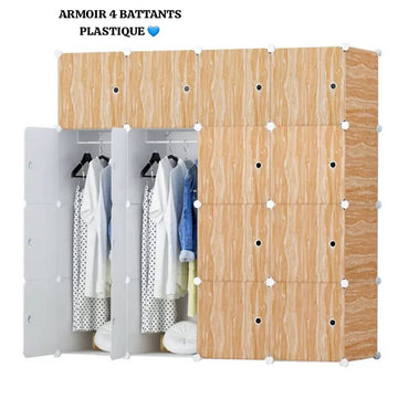 Armoire 4 battants en plastique