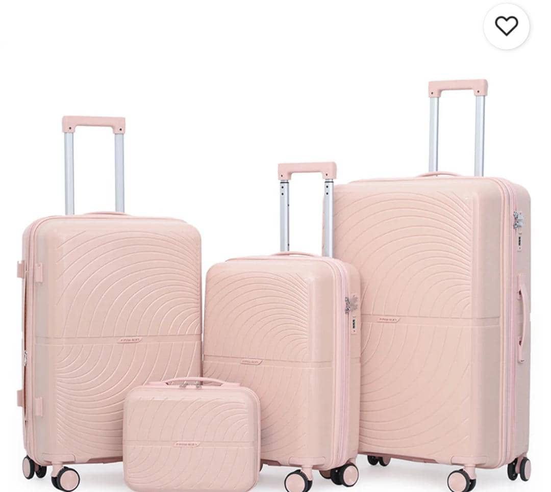 Ensemble de 4 valises légères et robuste - Rose