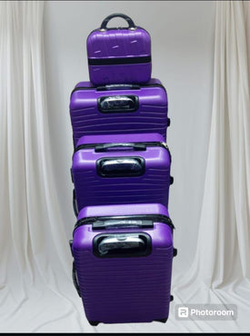 Ensemble de 4 valises légères et robuste - Mauves