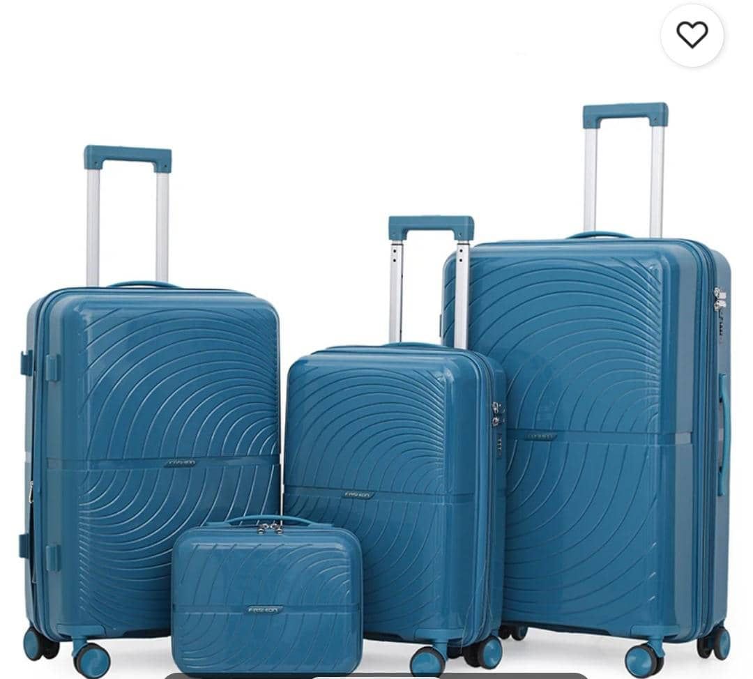 Ensemble de 4 valises légères et robuste - Bleues