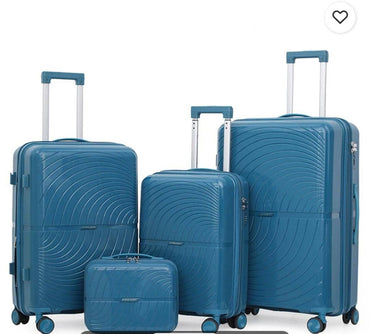 Ensemble de 4 valises légères et robuste - Bleues