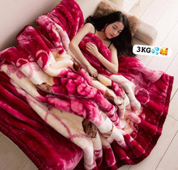 Couverture Double Couche Imprimée en peluche pour La maison, drap de Lit Épais, Chaud, Doux, Hiver