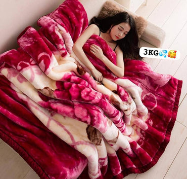 Couverture Double Couche Imprimée en peluche pour La maison, drap de Lit Épais, Chaud, Doux, Hiver